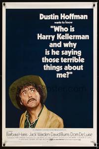 1v567 WHO IS HARRY KELLERMAN 1sh '71 Dustin Hoffman in cowboy hat wants to know!