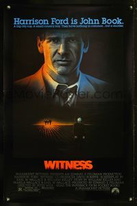 1v578 WITNESS 1sh '85 big city cop Harrison Ford in Amish country, directed by Peter Weir!