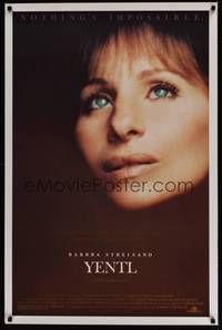 1v587 YENTL 1sh '83 close-up of star & director Barbra Streisand, nothing's impossible!