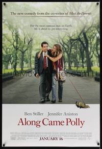 1w045 ALONG CAME POLLY advance DS 1sh '04 Ben Stiller, Jennifer Aniston walking in the park!