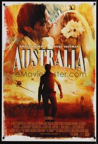 1w069 AUSTRALIA style E int'l DS 1sh '08 romantic close-up of Hugh Jackman & Nicole Kidman!