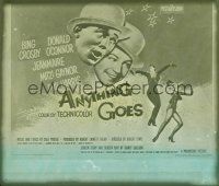1x062 ANYTHING GOES glass slide '56 Bing Crosby, Donald O'Connor, Jeanmaire, music by Cole Porter!