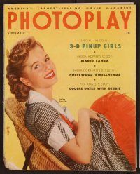 1x051 PHOTOPLAY magazine September 1953 portrait of Debbie Reynolds by Apger + 3-D pinup girls!