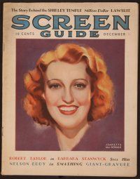 1x019 SCREEN GUIDE magazine December 1936 art of smiling Jeanette MacDonald by Morr Kusnet!