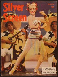 1x001 SILVER SCREEN magazine January 1945 Betty Grable in wild outfit from Diamond Horseshoe!