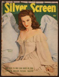1x007 SILVER SCREEN magazine July 1945 sexy Maureen O'Hara from The Spanish Main by Jack Albin!