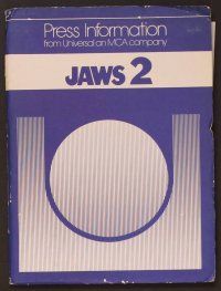 1x168 JAWS 2 presskit '78 just when you thought it was safe to go back in the water!