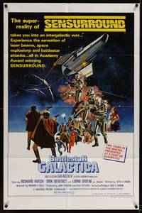 1y058 BATTLESTAR GALACTICA style C 1sh '78 great sci-fi montage art by Robert Tanenbaum!
