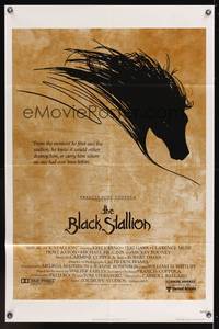 1y077 BLACK STALLION style A 1sh '79 Kelly Reno, Teri Garr, Carroll Ballard, great horse artwork!