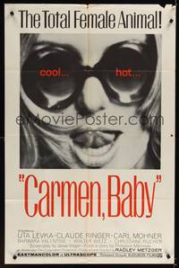 1y119 CARMEN, BABY 1sh '68 Radley Metzger, Uta Levka, Barbara Valentine, cool hot image!