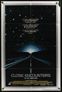 1y142 CLOSE ENCOUNTERS OF THE THIRD KIND silver border style 1sh '77 Steven Spielberg classic!