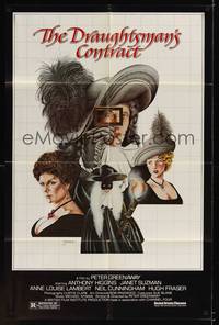 1y209 DRAUGHTSMAN'S CONTRACT 1sh '83 Peter Greenaway, cool artwork of cast by Sparacio!