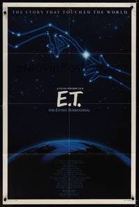1y214 E.T. THE EXTRA TERRESTRIAL 1sh R85 Steven Spielberg classic, John Alvin art!