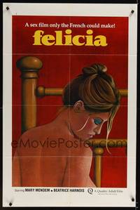1y247 FELICIA 1sh '76 Max Pecas's Les mille et une perversions de Felicia, sexy artwork!