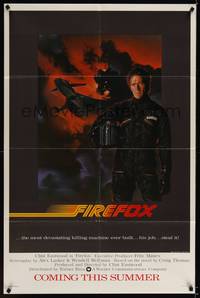 1y254 FIREFOX advance 1sh '82 cool C.D. de Mar art of killing machine Clint Eastwood!
