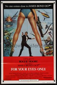 1y271 FOR YOUR EYES ONLY int'l 1sh '81 no one comes close to Roger Moore as James Bond 007!