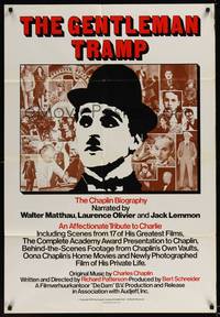 1y293 GENTLEMAN TRAMP 1sh '75 Charlie Chaplin biography, great images!