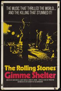 1y301 GIMME SHELTER int'l 1sh '71 Rolling Stones, out of control rock & roll concert!