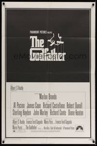 1y308 GODFATHER 1sh '72 Marlon Brando & Al Pacino in Francis Ford Coppola crime classic!