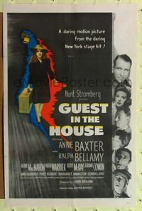 1y324 GUEST IN THE HOUSE 1sh '44 mentally ill Anne Baxter + painter Ralph Bellamy!