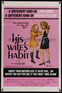 1y363 HIS WIFE'S HABIT 1sh R71 Gerald McRaney, tell me mother, why?