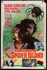 1y370 HORRORS OF SPIDER ISLAND 1sh '65 one bite and it turned him into a most hideous monster!