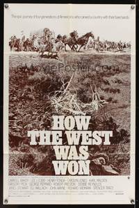 1y377 HOW THE WEST WAS WON 1sh R70 John Ford epic, Debbie Reynolds, Gregory Peck & all-star cast!