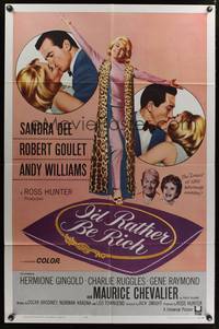 1y394 I'D RATHER BE RICH 1sh '64 sexy Sandra Dee between Robert Goulet & Andy Williams!