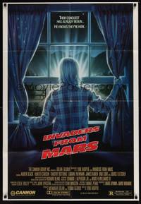 1y412 INVADERS FROM MARS R-rated 1sh '86 Tobe Hooper, art by Mahon, their conquest has begun!
