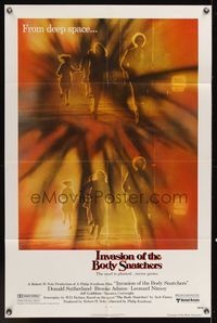 1y413 INVASION OF THE BODY SNATCHERS 1sh '78 Philip Kaufman classic remake of deep space invaders!