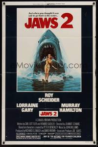 1y426 JAWS 2 1sh '78 just when you thought it was safe to go back in the water!