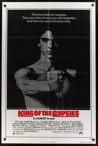1y451 KING OF THE GYPSIES 1sh '78 creepy close up of Eric Roberts in his first leading role!