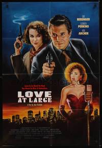 1y495 LOVE AT LARGE int'l 1sh '90 film noir art of Tom Berenger, Elizabeth Perkins, Anne Archer!