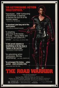 1y508 MAD MAX 2: THE ROAD WARRIOR style B 1sh '82 Mel Gibson returns as Mad Max, cool image!