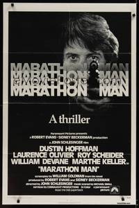 1y526 MARATHON MAN int'l 1sh '76 cool image of Dustin Hoffman, John Schlesinger classic thriller!