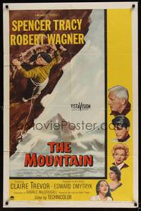 1y560 MOUNTAIN 1sh '56 mountain climber Spencer Tracy, Robert Wagner, Claire Trevor!