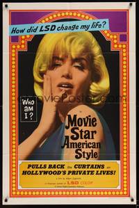 1y561 MOVIE STAR AMERICAN STYLE OR; LSD I HATE YOU 1sh '66 Monroe, how did LSD change my life?