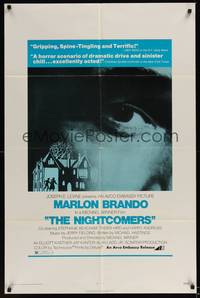 1y611 NIGHTCOMERS 1sh '71 creepy Marlon Brando, Michael Winner English horror!