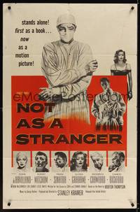 1y622 NOT AS A STRANGER 1sh '55 doctor Robert Mitchum, Olivia De Havilland, Frank Sinatra!