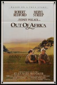 1y646 OUT OF AFRICA 1sh '85 Robert Redford & Meryl Streep, directed by Sydney Pollack!
