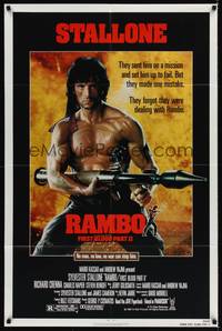 1y692 RAMBO FIRST BLOOD PART II 1sh '85 no man, no law, no war can stop Sylvester Stallone!