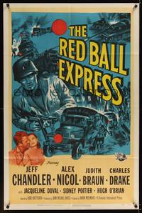 1y697 RED BALL EXPRESS 1sh '52 Budd Boetticher, Army Devil Driver Jeff Chandler!