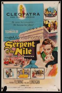 1y747 SERPENT OF THE NILE 1sh '53 sexiest Rhonda Fleming as Egyptian Queen Cleopatra, Lundigan