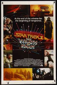 1y804 STAR TREK II 1sh '82 The Wrath of Khan, Leonard Nimoy, William Shatner, sci-fi sequel!