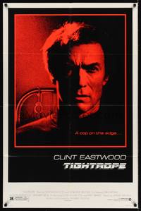 1y896 TIGHTROPE 1sh '84 Clint Eastwood is a cop on the edge, cool handcuff image!