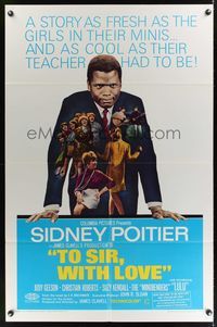 1y902 TO SIR, WITH LOVE 1sh '67 Sidney Poitier, Lulu, directed by James Clavell!