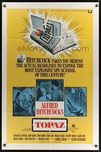1y912 TOPAZ 1sh '69 Alfred Hitchcock, John Forsythe, most explosive spy scandal of this century!