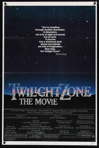 1y933 TWILIGHT ZONE 1sh '83 George Miller, Steven Spielberg, Joe Dante, from Rod Serling TV series