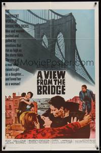 1y947 VIEW FROM THE BRIDGE 1sh '62 Raf Vallone, Arthur Miller's towering drama of love & obsession