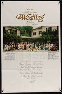 1y961 WEDDING teaser 1sh '78 Robert Altman, Mia Farrow, Gerladine Chaplin, Carol Burnett